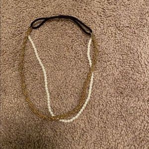 Pearl and gold hairband